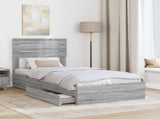 Storage Bed Grey Sonoma 100 x 200 cm Engineered Wood 3411593