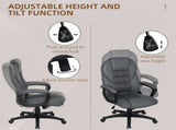 Faux Leather Office Chair - Charcoal Grey T3398P377441