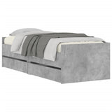 Bed Frame Concrete grey Engineered wood Standard Single Bed Frame 3207346