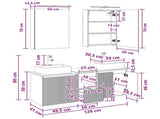 Bathroom Cabinet Set 5 pcs Artisan Oak Engineered Wood 3406398