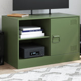 TV Cabinet Olive Green 67x39x44 cm Steel 841699