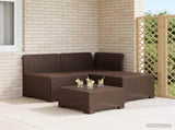 3-Seater Garden Sofa Rattan Look PP Brown 8011885