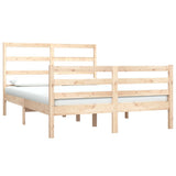 Bed Frame without Mattress Solid Wood Pine 135x190 cm Double Double 3104981