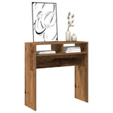 Console Table Old Wood 78x30x80 cm Engineered Wood 856620