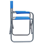 ZNTS Director's Chairs 2 pcs Steel Blue 47917