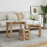 Nest of Tables 3 pcs Artisan Oak Engineered Wood 856679