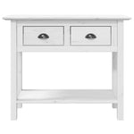 ZNTS Console Table BODO White 90x34.5x73 cm Solid Wood Pine 355071