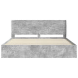 Bed Frame with Storage and Headboard Concrete Grey 180 x 200 cm 3413824