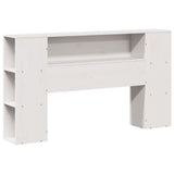 Bookcase Bed without Mattress White 140x190cm Solid Wood Pine 3322629