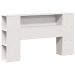 ZNTS Bookcase Bed without Mattress White 120x200cm Solid Wood Pine 3323186
