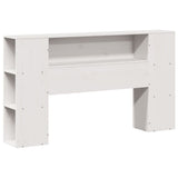 ZNTS Bookcase Bed without Mattress White 120x200cm Solid Wood Pine 3323186