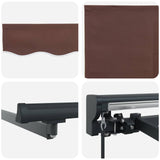Awning Frame Brown 400 x 300 cm Polyester with PU coating 3330523