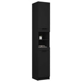 Bathroom Cabinet Black 32x34x188.5 cm Engineered Wood 811323