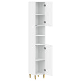 Bathroom Cabinet with Open Shelf ARNHEM White 30 x 31 x 190 cm 896595