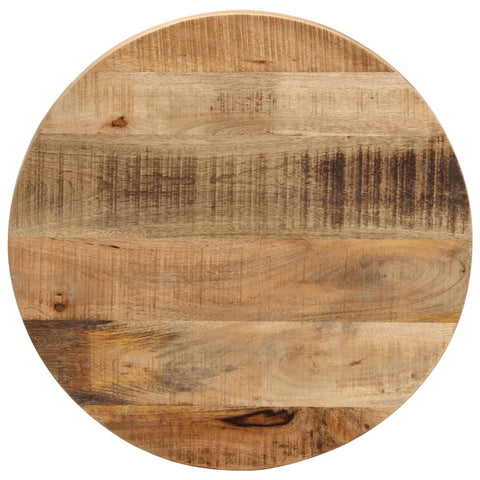 ZNTS Table Top Ø 50x2.5 cm Round Solid Wood Rough Mango 370004