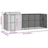 Bird Cage Anthracite 621 x 208 x 247 cm Galvanised Steel 3325157