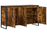 Side Cabinet Smoke Oak 96.5 x 30 x 75 cm Engineered Wood 886608