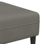 Fabric Sofa with Cushion Light Grey Corduroy fabric 3335131