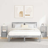 Bedside Table with Drawer 2 pcs Grey Sonoma 30.5 x 27 x 59.5 cm 8000623