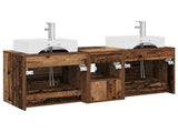 Bathroom Cabinet Set 3 pcs Old Wood 49.5 x 41 x 62.5 cm 3405841
