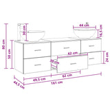 Bathroom Furniture Set 3 pcs Concrete Grey 49.5 x 44.5 x 65 cm 3405894