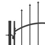 ZNTS Garden Gate Steel 1x2.5 m Black 146321