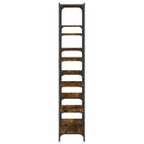 Bookshelf Smoked Oak 100x32x170 cm Engineered Wood and Iron 832790
