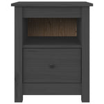 ZNTS Bedside Cabinet Grey 40x35x49 cm Solid Wood Pine 813713