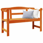 Outdoor Bench Brown 119 x 76 x 44cm Solid pine wood 4012186
