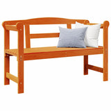 Outdoor Bench Brown 119 x 76 x 44cm Solid pine wood 4012186