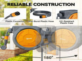 Retractable Hose Reel Wall Mounted, 302m Garden Hose Pipe Reel with Lock, Auto Rewind, 7 in 1 Spray T3398P551675