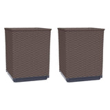 Planters 2 pcs Brown 30x30x37 cm Polypropylene 364184