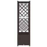 Raised Bed with Trellis and Roof Brown 162.5 x 40 x 138 cm PP 42032519