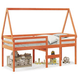 High Sleeper Bed without Mattress Wax Brown 75x190 cm Small Single Solid Wood Pine 3282103