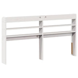 Headboard with Shelves White 150 cm Solid Wood Pine 850948