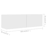 5 Piece TV Cabinet Set White Engineered Wood 3078694