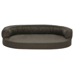 ZNTS Ergonomic Dog Bed Mattress 75x53 cm Linen Look Dark Grey 171290