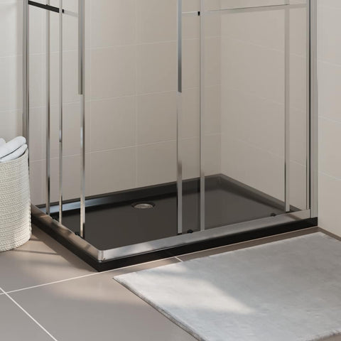 Rectangular ABS Shower Base Tray Black 80x110 cm 148918
