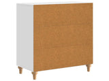 Sideboard High Gloss White 66 x 34.5 x 90 cm Engineered Wood 894129