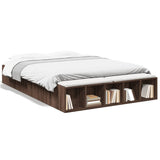 Bed Frame without Mattress Brown Oak 150x200 cm King Size 3280565