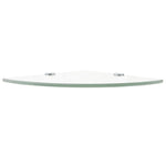 Corner Shelves 2 pcs with Chrome Supports Glass Clear 35x35 cm 3051593