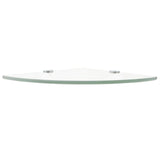 Corner Shelves 2 pcs with Chrome Supports Glass Clear 35x35 cm 3051593