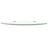 Corner Shelves 2 pcs with Chrome Supports Glass Clear 35x35 cm 3051593