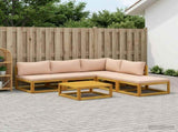 Sofa Set 6 pcs Natural Solid Acacia Wood 3417299