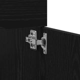 Bathroom Furniture Set 4 pcs Black Oak Engineered Wood 3334353