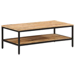 Coffee Table 100x50x35 cm Solid Rough Wood Mango 374069