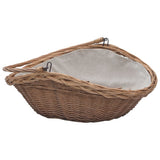 Firewood Basket with Handle 57x46.5x52 cm Brown Willow 286987