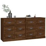 Sideboards 2 pcs Brown Oak Engineered Wood 3185286