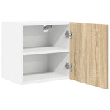 Hanging Cabinet Riga 2 pcs Sonoma Oak and White 40 x 31 x 40 cm 884135