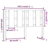 Bed Headboard Honey Brown 145.5x4x100 cm Solid Wood Pine 817993